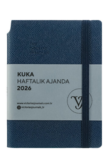 Victoria's Journals Kuka 2026 Седмичен дневник A6 (9x14 cm) Мека корица Слонова кост 80gsm