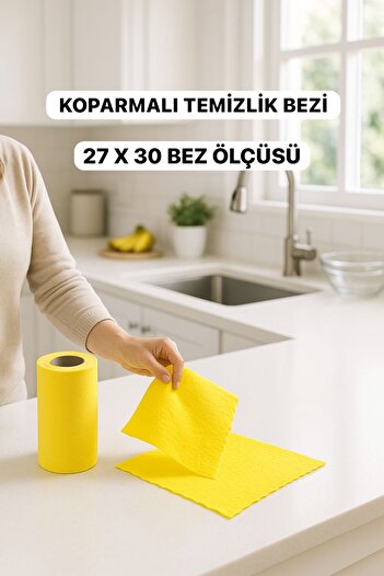 MG HOME 3 Rolls Yellow Roll Perforated Cleaning Cloth 15 Sheets Cut to Use 15X3 45 Sheets Yellow Cleaning Cloth