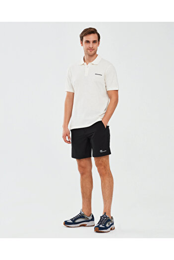 SKECHERS S211800-102 Ανδρικό μπλουζάκι πόλο με κοντό μανίκι μπεζ