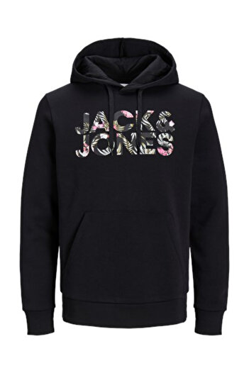 Jack & Jones Jack&Jones 12250682 JJEJEFF CROP LOGO SWEAT Ανδρικό Μαύρο