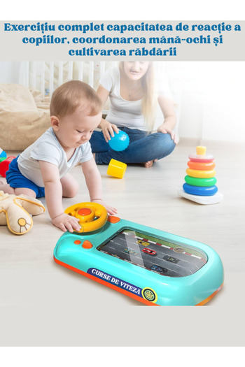 TrioStore Volan educativ interactiv cu sunete și muzică pentru copii de peste 3 ani, verde