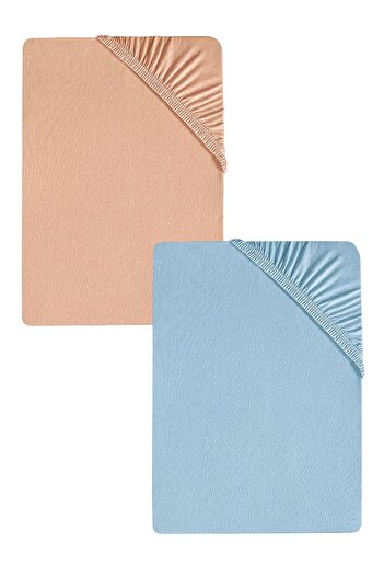 COTENCONCEPT 2 Plain Cotton Single Sheets 120 X 200 X 30 cm Elastic Combed Cotton Sheets