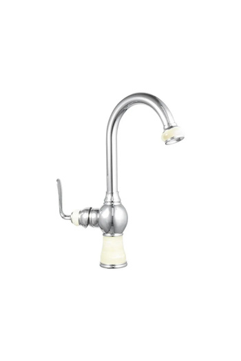 KORMAN TECHNIK Kitchen Faucet, Sanitary Brass, Chrome with Jade Imitation, WZY/308