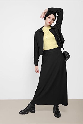 Alvina Button Detailed Pocket Double Skirt Suit 42197
