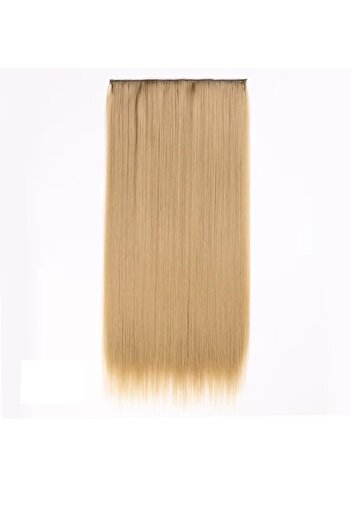 animis beauty Extensii par Blond Nisipiu, drepte, tresa cu 5 clipsuri, 60 cm, fibra sintetica cu aspect natural