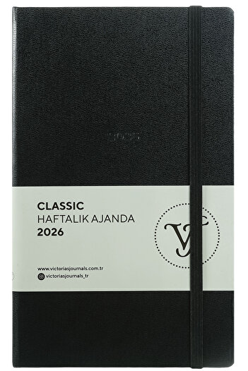 Victoria's Journals Classic 2026 Weekly Agenda 13X21 cm Hard Cover Ivory 100Gr.