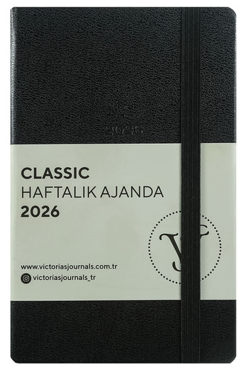 Victoria's Journals Classic 2026 Weekly Agenda A6 (9X14 cm) Hard Cover Ivory 70Gr.