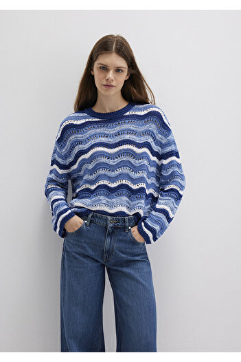 Mavi Πουλόβερ Jacquard Loose Fit / Χαλαρή Άνετη Κοπή 1710639-70758