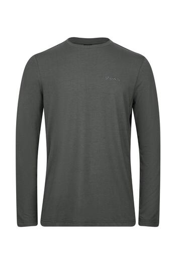2AS Tricou Viloft cu mânecă lungă pentru bărbați Vernon, antracit