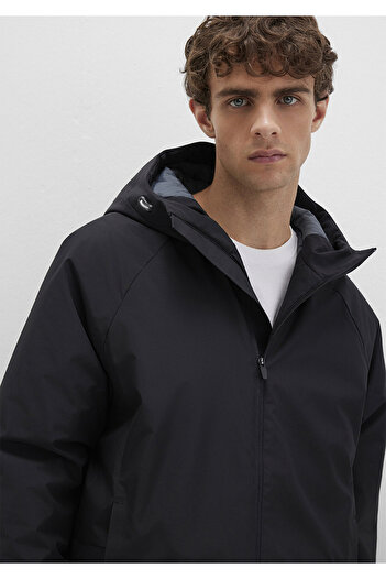 Mavi Water Repellent Hooded Black Coat Regular Fit / Regular Cut 0110615-71379