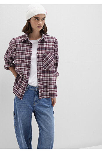 Mavi Burgundy Plaid Shirt Loose Fit / Relaxed Fit 1211301-90949