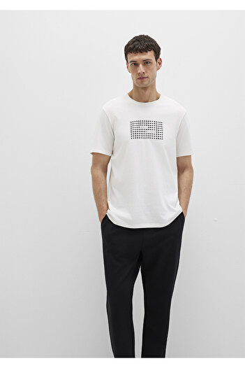 Mavi Black Printed Ecru T-Shirt Regular Fit 0612866-70057