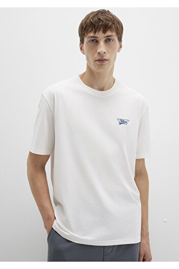 Mavi Τυπωμένο μπλουζάκι εκρού Loose Fit / Loose Comfortable Cut 0612840-70057