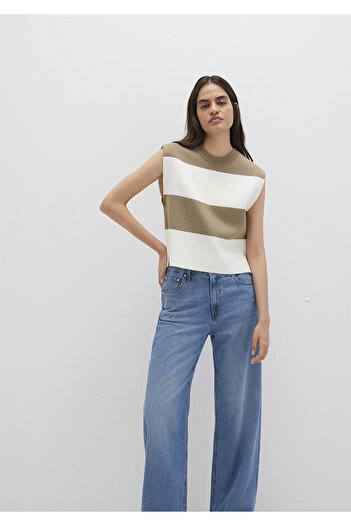 Mavi Block Striped Sleeveless Sweater Regular Fit / Regular Cut 1710695-90640