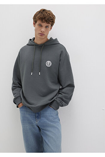 Mavi Mvjns Logo Printed Hooded Green Sweatshirt 0611786-71598