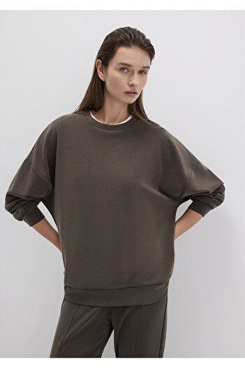 Mavi Lux Touch Tencel Tm Modal Brown Sweatshirt 168837-90707