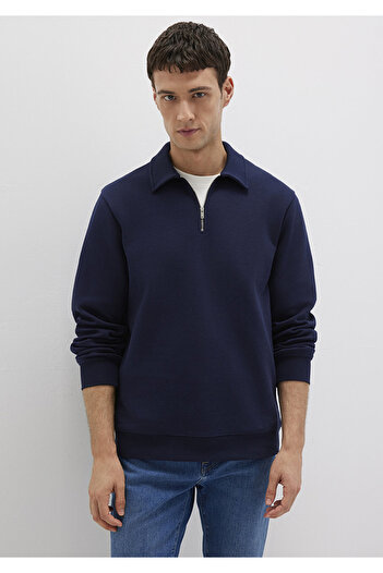 Mavi Semi-Zip Navy Blue Sweatshirt 0S10414-86415