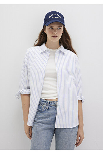 Mavi Cămașă cu dungi Regular Fit / Regular Cut 1211197-90723