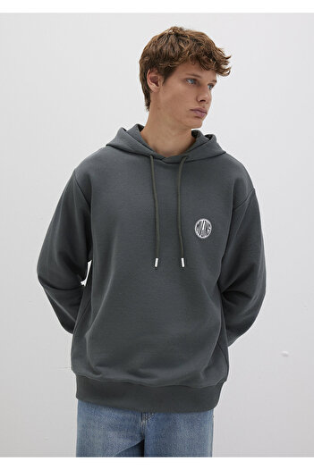 Mavi Mvjns Logo Printed Hooded Green Sweatshirt 0611786-71598