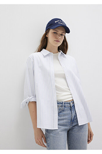 Mavi Cămașă cu dungi Regular Fit / Regular Cut 1211197-90723