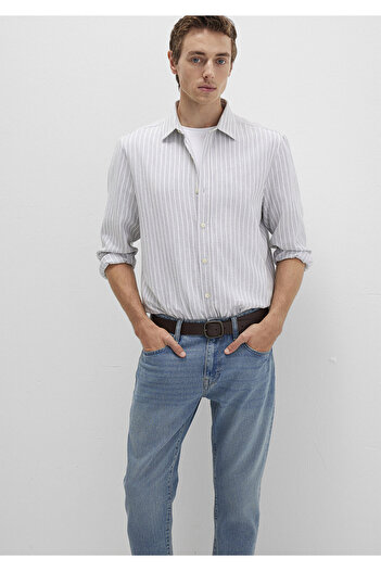 Mavi Ριγέ γκρι πουκάμισο Regular Fit / Normal Cut 0211693-91013
