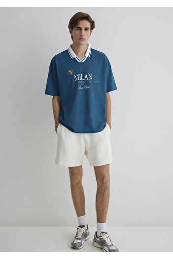 Mavi Μilan Εκτυπωμένο Τζέρσεϊ Τ-Shirt Loose Fit / Χαλαρή Εφαρμογή 0612711-70890