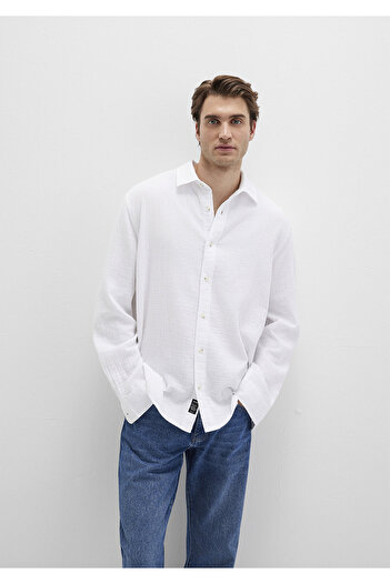 Mavi Λευκό πουκάμισο Regular Fit 0211518 -620