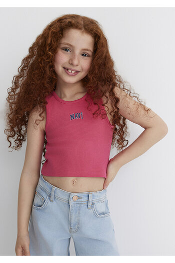 Mavi Logo Printed Pink Undershirt Fitted / Body Fitting Cut 7610336-71111
