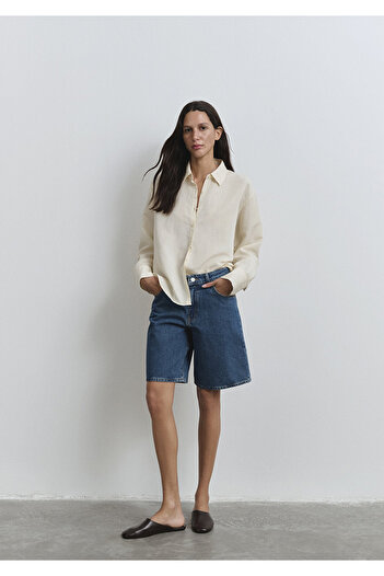 Mavi Melina Real Blue Hazy Dark Jean Shorts 1410144-89745
