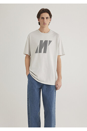 Mavi Pro Logo Γκρι T-Shirt Loose Fit / Loose Relaxed Fit 0612751 -70080
