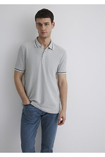 Mavi Graues Polo-T-Shirt mit normaler Passform 0612291 -80196