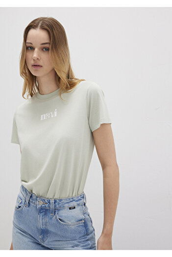 Mavi Green Printed Regular Fit T-Shirt - 1612241 -70148