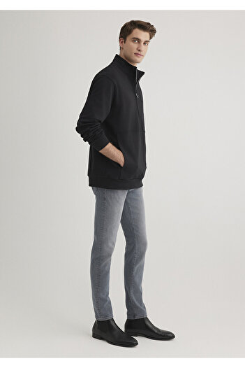 Mavi Semi Zip Black Sweatshirt 0S10331-900