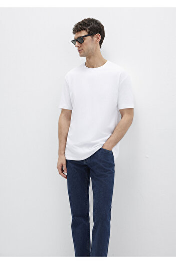Mavi Λευκό Basic T-Shirt Loose Fit / Loose Relaxed Fit 0611596 -620
