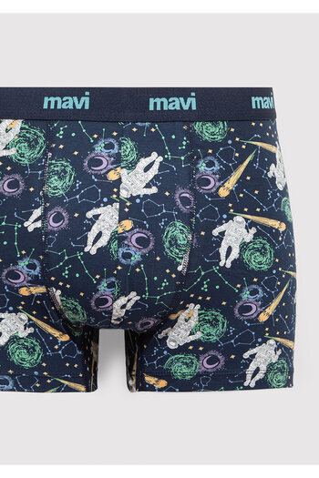 Mavi Bedruckter marineblauer Boxer 0910741-70695