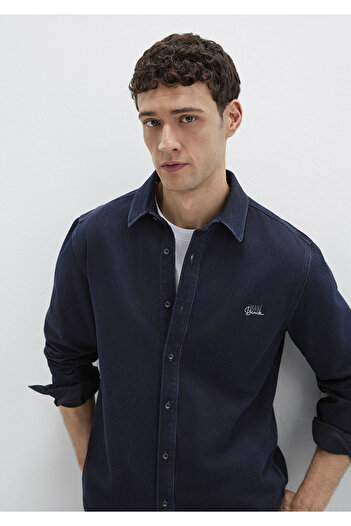 Mavi Roy Lux Black Night Blue Jean πουκάμισο Slim Fit / Tight Cut 0210496-85224