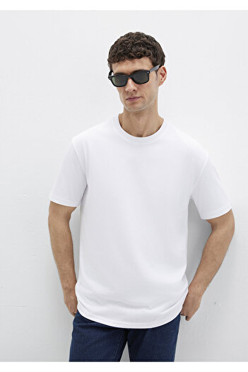 Mavi Λευκό Basic T-Shirt Loose Fit / Loose Relaxed Fit 0611596 -620