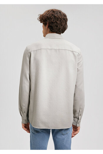 Mavi Bej Gömlek Slim Fit / Dar Kesim 8810217-70112