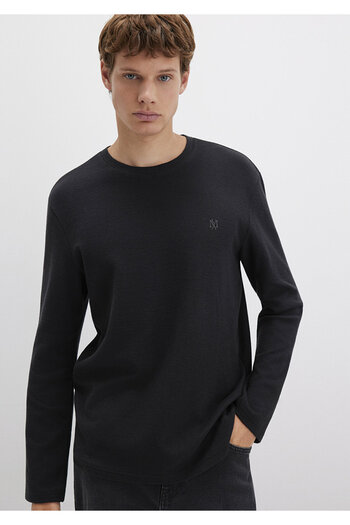 Mavi Μακρυμάνικο Μαύρο T-Shirt Slim Fit / Στενό κόψιμο 065755-900