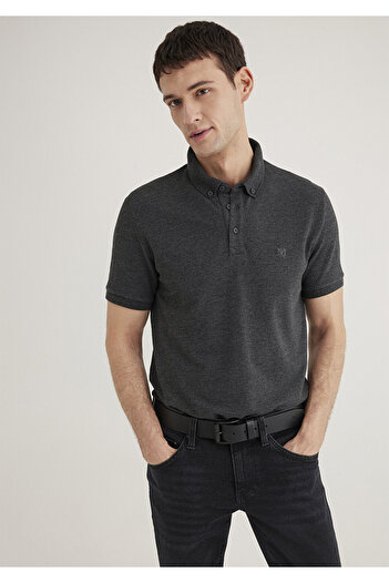 Mavi Anthrazitfarbenes Polo-T-Shirt Slim Fit / Slim Fit 063247 -28392