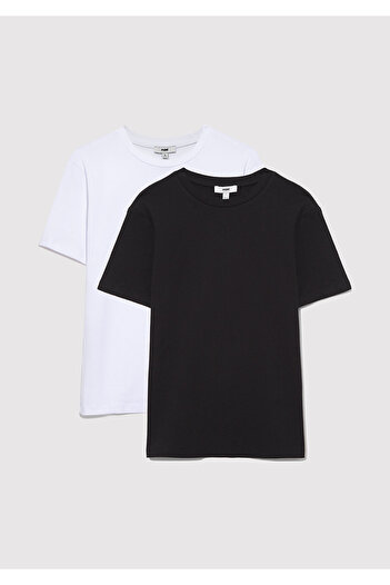 Mavi 2er-Pack Basic-T-Shirts für Damen mit tailliertem Schnitt 1611372 -900