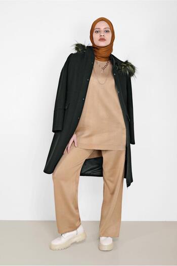 Alvina Double Pants Tricot Suit with Sleeves and Laces 42032