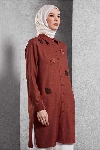 Alvina 45149 Model Leaf Patterned Tunic