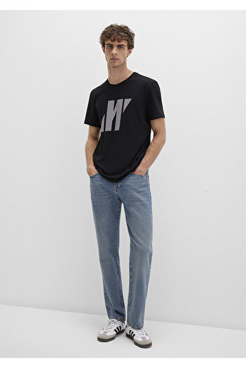 Mavi Pro Reflector Logo Printed Black T-Shirt Slim Fit / Slim Fit 066000-900