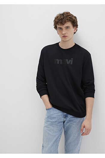 Mavi Schwarzes Sweatshirt mit Logo-Aufdruck - 066303 -900