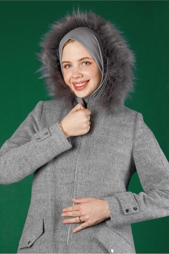 Alvina FEATHERED HOODED COAT 90309