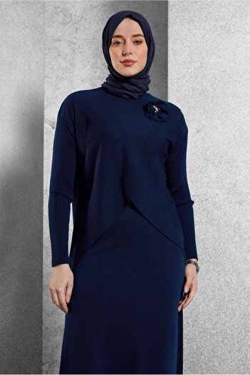 Alvina 44911 Model Brooch Detailed Skirt Set