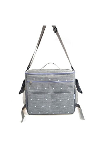 Empria Rucsac multifunctional 5 in 1 geanta bebe, 37x18x31 cm, Gri, geanta organizatoare carucior