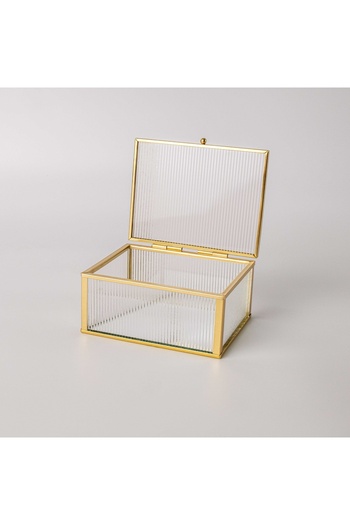 Linens Laveta 13x10x6 cm Dekoratif Kutu Gold