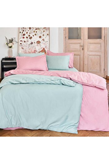 Linens Mix&Match Cotton Single Satin Duvet Cover Dusty Rose